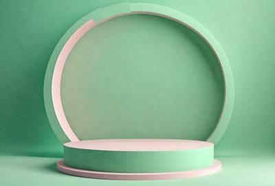 The primary subject of the image is a green circular structure, which appears to be a bench or a circular platform. The setting is a green background, which complements the green circular structure. The visual style of the image is a photo, showcasing the green circular platform in detail. The colors and mood of the image are predominantly green, creating a calm and serene atmosphere.